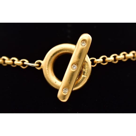 Givenchy Vintage Heart Pearl Necklace Pearl Brushed Gold Signed 80s 1980s BinBN - Picture 5 of 12